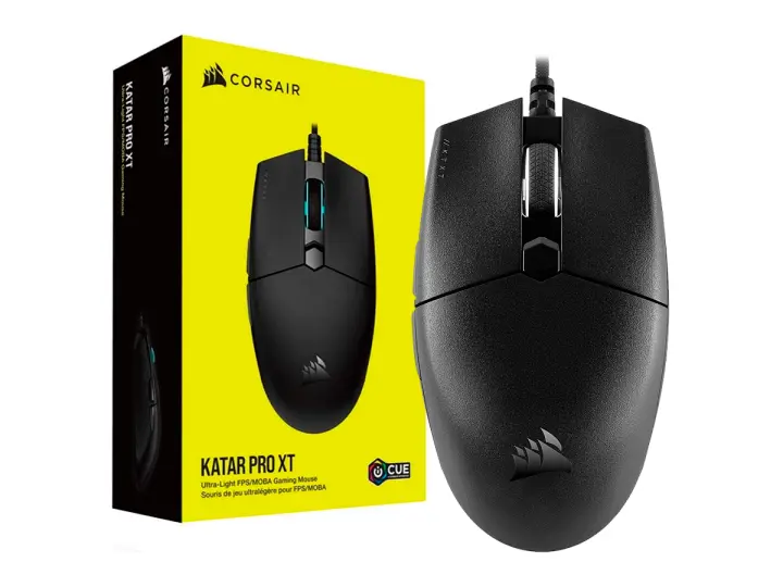 CORSAIR KATAR PRO XT (CH-930C111-NA) 18.000 DPI, 6 BOTONES PROGRAMABLES, RGB, NEGRO