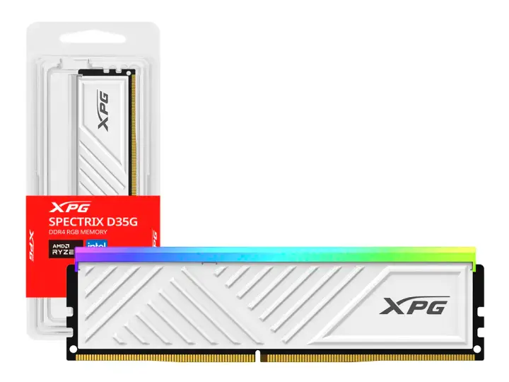 XPG DDR4 8GB SPECTRIX D35G (AX4U32008G16ASWHD35G) 3200 MHZ, BLANCO, RGB