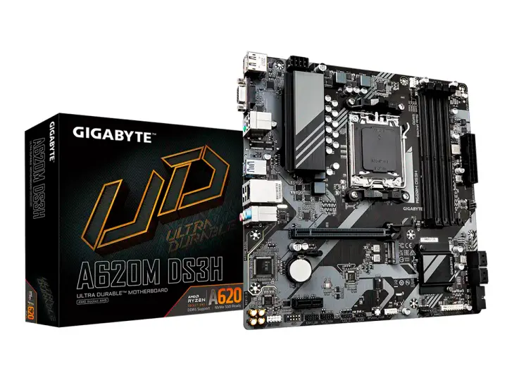 GIGABYTE A620M DS3H (A620M-DS3H) SOCKET AM5, RAM DDR5 BUSS 7600OC MHZ