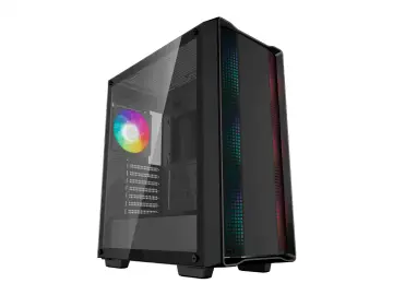 DEEPCOOL GAMING CC560 V2 S/FUENTE (R-CC560-BKTAA4-G-2) PANEL DE VIDRIO, 4 VENTILADORES, LED , NEGRO