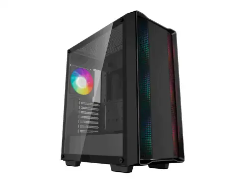 DEEPCOOL GAMING CC560 V2 S/FUENTE (R-CC560-BKTAA4-G-2) PANEL DE VIDRIO, 4 VENTILADORES, LED , NEGRO