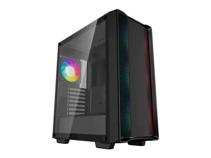 DEEPCOOL GAMING CC560 V2 S/FUENTE (R-CC560-BKTAA4-G-2) PANEL DE VIDRIO, 4 VENTILADORES, LED , NEGRO