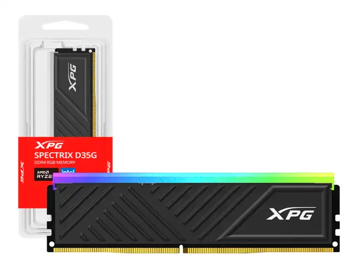 XPG DDR4 16GB SPECTRIX D35G (AX4U320016G16A-SBDK35G) 3200 MHZ, NEGRO, RGB