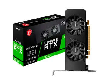 MSI GEFORCE RTX 3050 LP OC 6GB GDDR6 (MSI-RTX3050 LP 6G OC) NVIDIA 96 BITS, 2 VENTILADORES, LOW PROFILE