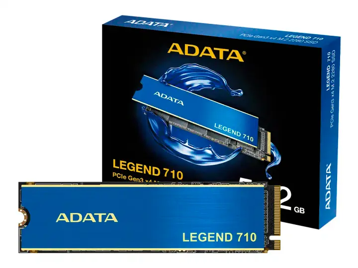 ADATA UNIDAD DE ALMACENAMIENTO SSD M.2 PCIE ADATA 512GB NVME LEGEND 710, 2280 (ALEG-710-512GCS) 2400MB/S, C/DISCIPADOR