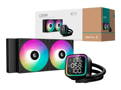 DEEPCOOL SISTEMA DE ENFRIAMIENTO LIQUIDO DEEPCOOL LD240 (R-LD240-BKMSN-G-1) 2 VENTILADORES, LED RGB