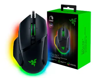 RAZER BASILISK V3 GAMING (RZ01-04000100-R3M1) HASTA 26.000 DPI, 11 BOTONES PROGRAMABLES, RGB, NEGRO