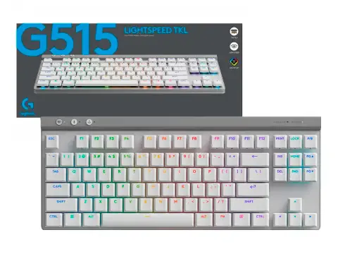 LOGITECH GAMER INALAMBRICO LOGITECH G515 LIGHTSPEED TKL (920-012535) BLANCO