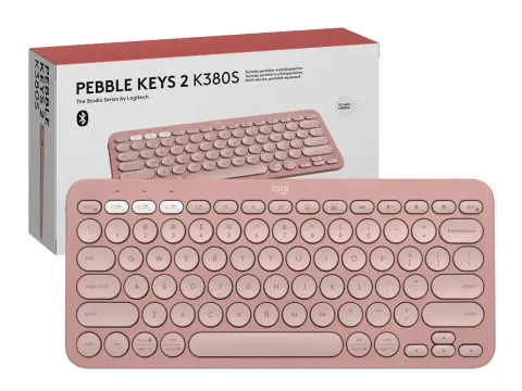LOGITECH INALAMBRICO LOGITECH PEBBLE KEYS ROSA, BT, ESPAÑOL (920-011785)