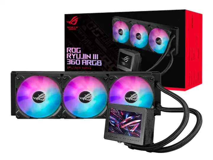 ASUS SISTEMA DE ENFRIAMIENTO LIQUIDO ASUS ROG RYUJIN III 360 (ROG RYUJIN III 360 ARGB) LED- ARGB, DE COLOR NEGRO