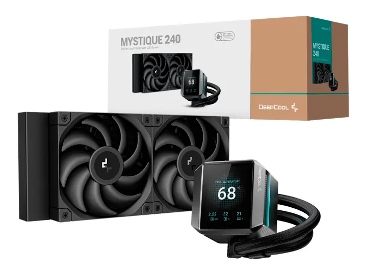 DEEPCOOL SISTEMA DE ENFRIAMIENTO LIQUIDO DEEPCOOL MYSTIQUE 240 (R-LX550-BKADSNC-G-1) 2 VENTILADORES, 240MM