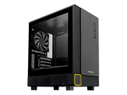 ANTRYX EXTREME XM-420 FUENTE 500W (AC-XM420-500CP) PANEL DE VIDRIO, 1 VENTILADOR, NEGRO