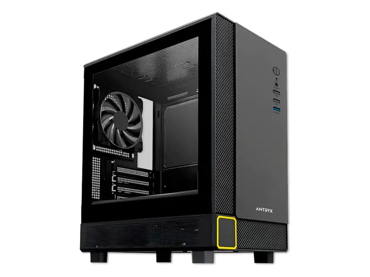 ANTRYX EXTREME XM-420 FUENTE 500W (AC-XM420-500CP) PANEL DE VIDRIO, 1 VENTILADOR, NEGRO