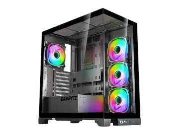 GAMER GAMBYTE MAGUS S/FUENTE, NEGRO (CS-MAG4ARGWR-LG) PANEL DE VIDRIO, 4 VENTILADOR, LED ARGB