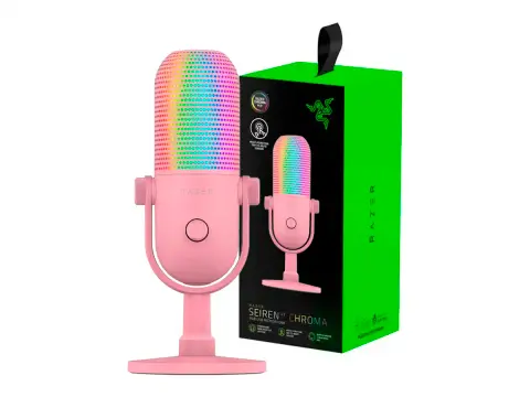MIC MICROFONO RAZER SEIREN V3 CHROMA (RZ19-05060300-R3U1) INTERFAZ USB, PINK