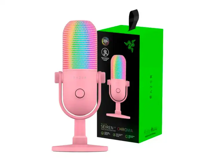 MIC MICROFONO RAZER SEIREN V3 CHROMA (RZ19-05060300-R3U1) INTERFAZ USB, PINK