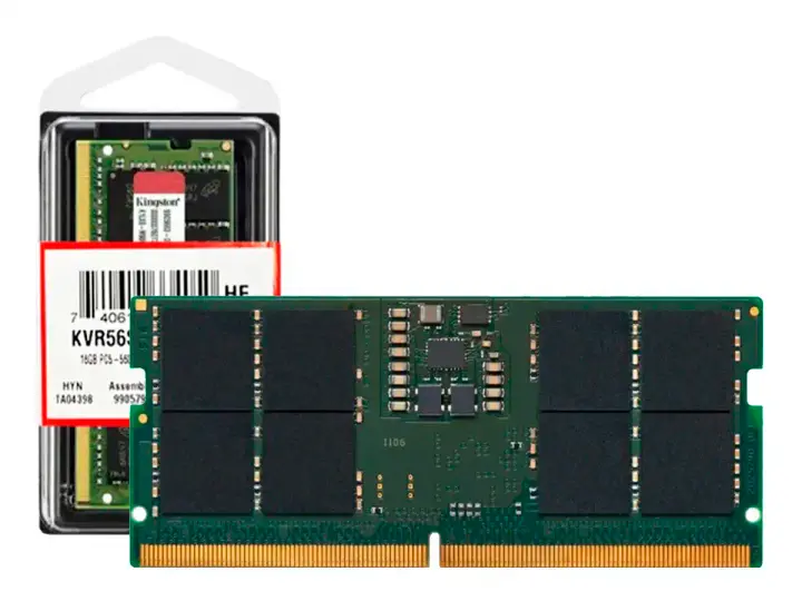 KINGSTON PARA LAPTOP SODIMM KINGSTON DDR5 16GB KVR (KVR56S46BS8-16) 5600 MHZ