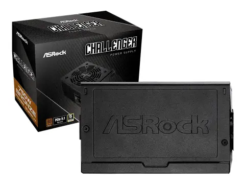 ASROCK 750W CHALLENGER (CL-750B) ATX, 80 PLUS BRONZE, NO MODULAR, NEGRO