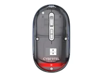 INALAMBRICO CYBERTEL CRYSTAL CYB M319 (CYB M713) HASTA 1600 DPI, RECEPTOR USB, TRANSPARANTE