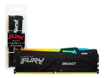 Kingston Fury DDR5 32GB Beast 6000 MT/S, CL36, Negro, RGB
