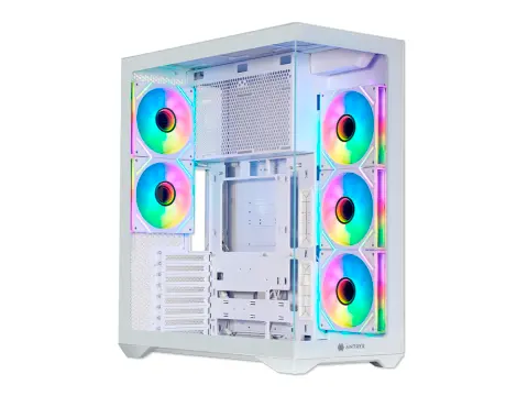 ANTRYX FX970 PRO WHITE GAMING S/FUENTE (AC-FX970WP) 2 PANEL DE VIDRIO, 5 VENTILADORES ARGB