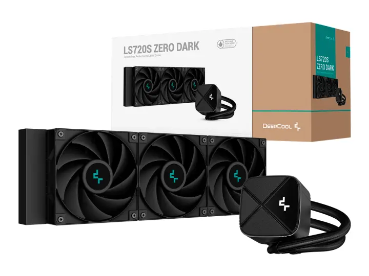 DEEPCOOL SISTEMA DE ENFRIAMIENTO LIQUIDO DEEPCOOL LS720S ZERO DARK (R-LS720-BKNNMM-G-1) 3 VENTILADORES, 360MM