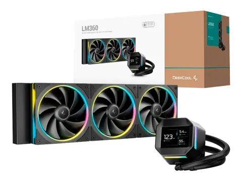 DEEPCOOL SISTEMA DE ENFRIAMIENTO LIQUIDO DEEPCOOL LM360 DIGITAL ARGB (R-LM360-BKDMMC-1) 3 VENTILADORES | LED ARGB