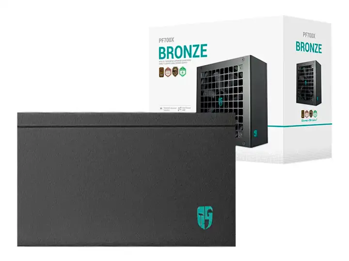 DEEPCOOL 700W, PF700X 80 PLUS BRONZE (PF700X-HD) ATX, 80 PLUS BRONZE, NO MODULAR, NEGRO