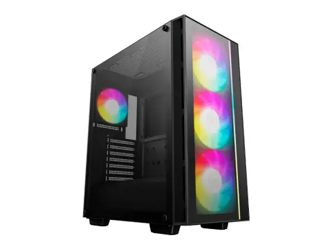DEEPCOOL MATREXX 55 V4 C, S/FUENTE (R-MATREXX55-BCADA4-G-4) TIPO C, 4 VENTILADORES, LED ARGB, NEGRO