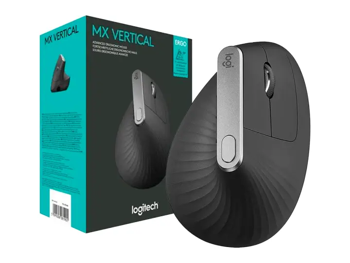 LOGITECH INALAMBRICO LOGITECH MX VERTICAL (910-005449) HASTA 4.000 DPI, RECEPTOR USB, 4 BOTONES