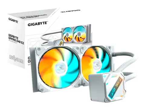 SISTEMA DE ENFRIAMIENTO LIQUIDO GIGABYTE GAMING 240 ICE (GP-GIGABYTE-GME-240ICE) 2 VENTILADORES, 240MM, LED ARGB