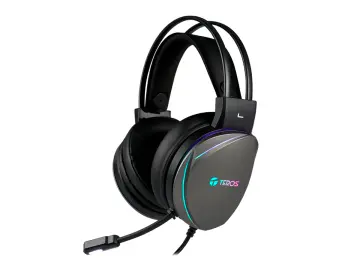 TEROS GAMING 8170N (TE-8170N) CON MICROFONO, INTERFAZ USB, RGB, NEGRO