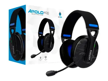 ANTRYX INALAMBRICO ANTRYX APOLO TRIX GAMING (AWGH-AP400KTX) INTERFAZ USB, CON MICROFONO Y RECEPTOR, NEGRO