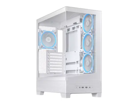 ASUS A31 PLUS S/FUENTE (A31 PLUS/WH/TG/ARGB) PANEL DE VIDRIO, ARGB, WHITE