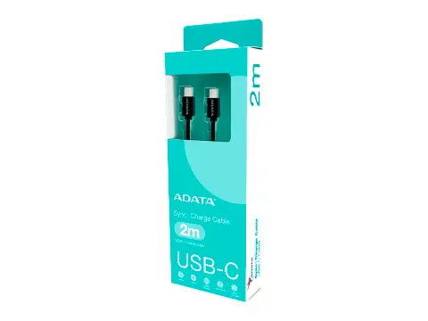 ADATA CABLE ADATA (CACC-200PN-BK) USB-C - USB-C, NEGRO