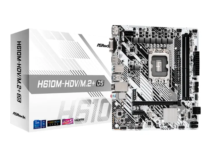 ASROCK H610M-HDV/M.2 D5 (90-MXBM50-A0UAYAZ) SOCKET LGA 1700, RAM DDDR5, 14VA, 13VA, 12VA GEN