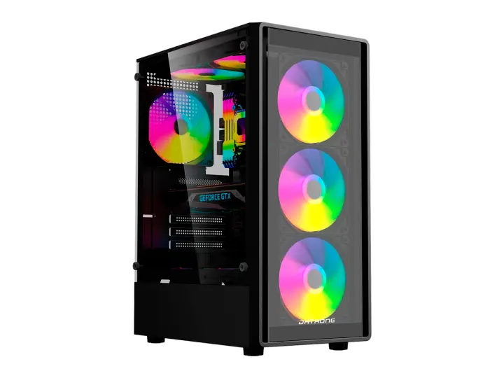 DATAONE GAMER ZIGMA G02 S/FUENTE (ZIGMA-G02) VIDRIO TEMPLADO, 4X12, LED ARGB, NEGRO