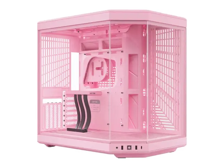 HYTE Y70 S/FUENTE STRAWBERRY MILK WITH (CS-HYTE-Y70-SM) MID TOWER, PANELES DE VIDRIO TEMPLADO, ROSADO