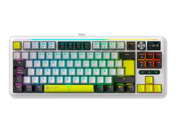 ANTRYX GAMER ANTRYX TK-950 PRO (ATK-950PWGRE-SP) MECANICO, SWITCH RED, BLANCO, KEYCAPS BLANCAS Y GRISES