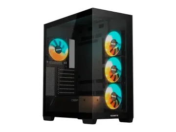 GIGABYTE C500 PANORAMIC STEALTH S/FUENTTE (GB-C500P-ST) PANEL DE VIDRIO, LED ARGB, NEGRO