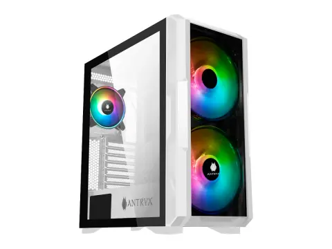 ANTRYX FX CRUISER WHITE (AC-FX573W-R1) ARGB FAN X3, VIDRIO TEMPLADO & MESH, BLANCO