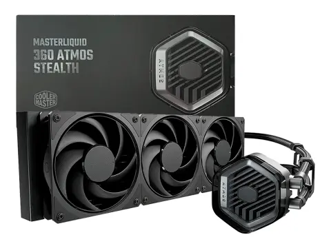 COOLER MASTER SISTEMA DE ENFRIAMIENTO LIQUIDO COOLER MASTER MASTERLIQUID 360 ATMOS STEALTH (MLX-D36M-A24PK-R1) 3 VENTILADORES, 360MM