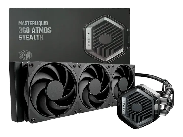 COOLER MASTER SISTEMA DE ENFRIAMIENTO LIQUIDO COOLER MASTER MASTERLIQUID 360 ATMOS STEALTH (MLX-D36M-A24PK-R1) 3 VENTILADORES, 360MM