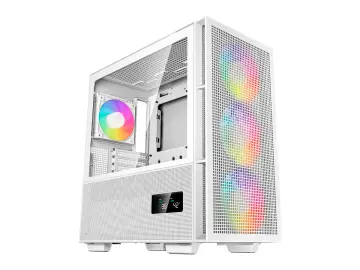 DEEPCOOL CH560 DIGITAL S/FUENTE (R-CH560-WHAPE4D-G-1) PANEL DE VIDRIO, 4 VENTILADORES, LED ARGB, BLANCO