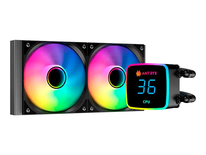 ANTRYX SISTEMA DE ENFRIAMIENTO LIQUIDO ANTRYX TRITON EDGE 240 ,BLACK (AWC-TED240K) 2 VENTILADORES, LED ARGB