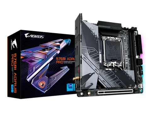 GIGABYTE B760I AORUS PRO (9MB76IPRO-00-G10) WIFI6E SOCKET LGA 1700, RAM DDR5, 14VA, 13VA, 12VA GEN, RGB