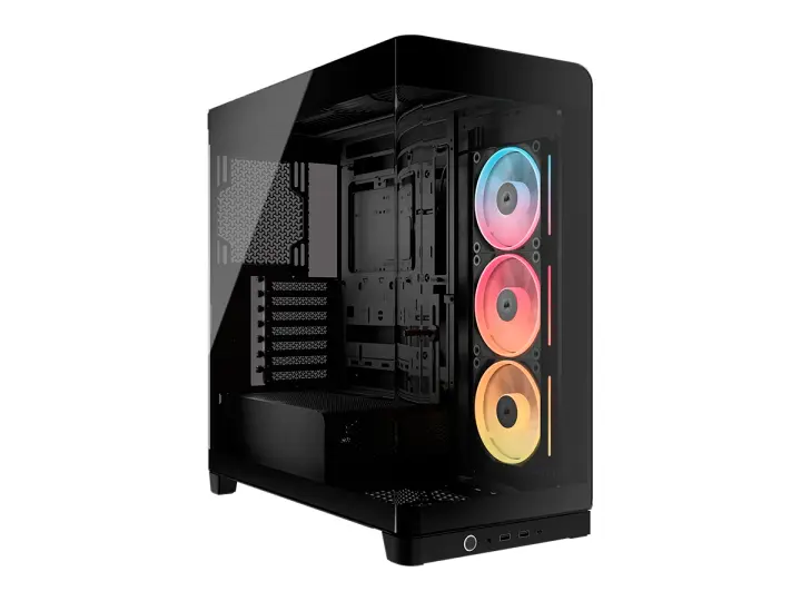 CORSAIR FRAME 4500X LX ICUE LINK S/FUENTE (CC-9011316-WW) PANEL DE VIDRIO TEMPLADO, NEGRO