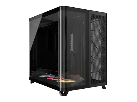 CORSAIR AIR 5400 RS R S/FUENTE (CC-9011318-WW) PANEL DE VIDRIO, 3 VENTILADORES, LED RGB, NEGRO