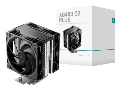 DEEPCOOL PARA PROCESADOR DEEPCOOL AG400 G2 PLUS (R-AG400-BKNPMG2-G-1) 2 VENTILADORES, 120MM