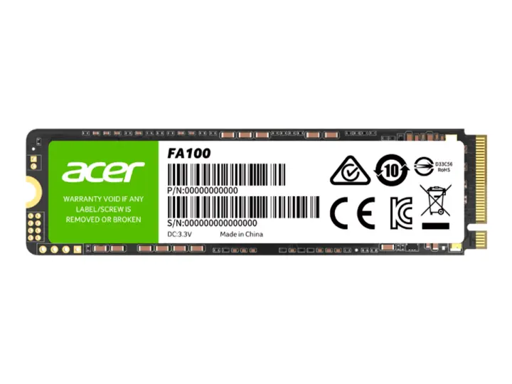 ACER UNIDAD DE ALMACENAMIENTO SSD M.2 PCIE SSD ACER FA100 M.2 256GB